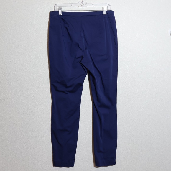 Tommy Bahama Cigarette Navy Blue Slim Boracay Side Zip Pants SIZE 8 - Picture 7 of 9